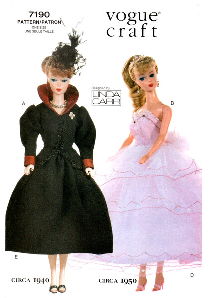barbie vintage sewing pattern vogue 7190