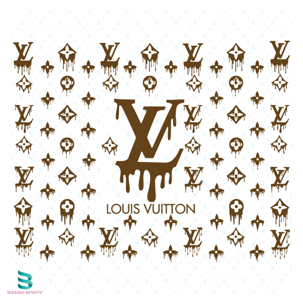 Louis Vuitton LV Brand Logo Drip SVG