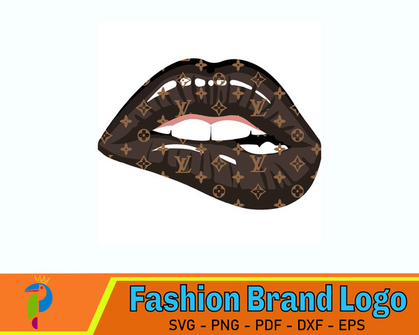 Louis Vuitton Logo Lips Pattern