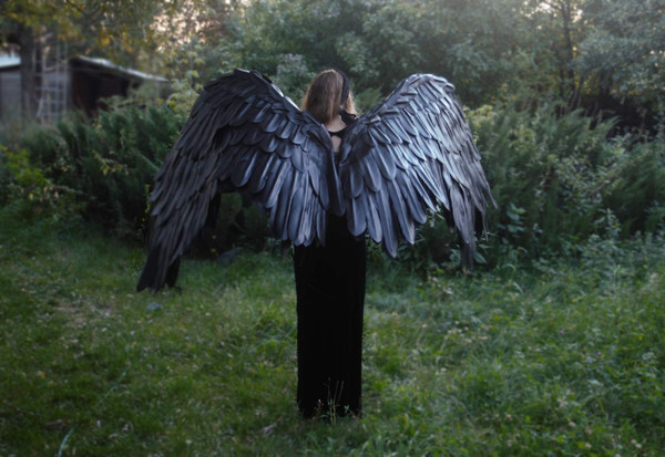 adult wings costume, Maleficent costume, black angel wings, devil wings, crow cosplay wings, raven costume, final fantasy, articulating wings, anime cosplay win