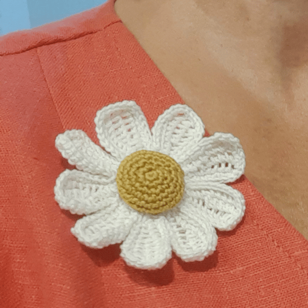Crochet daisy pattern, white daisy flower tutorial crochet, - Inspire Uplift
