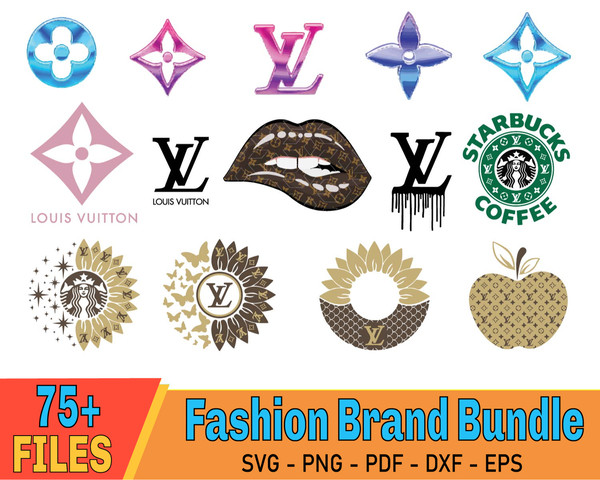 Bundle 12 Files Louis Vuitton Fashion Svg , LV Svg Bundle