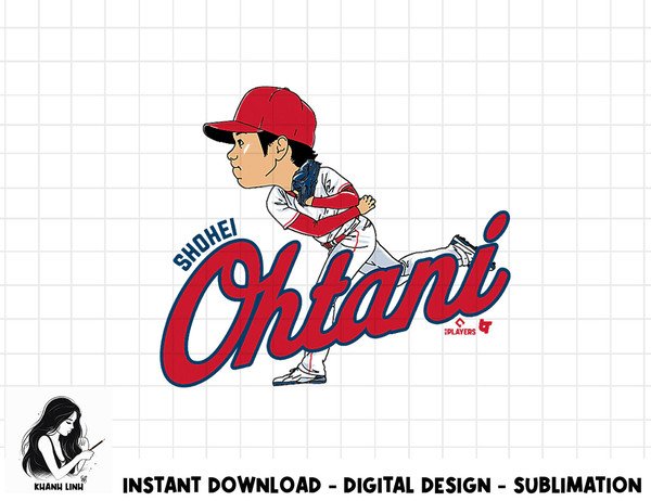 Shohei Ohtani - Caricature - Los Angeles Baseball  png, sublimation.jpg