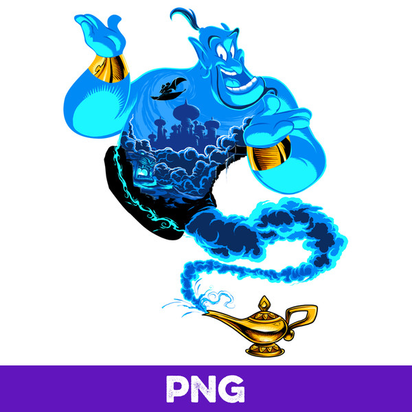 Disney Aladdin Genie Portrait Agrabah Fill V1, PNG Design, PNG Instant  Download Now