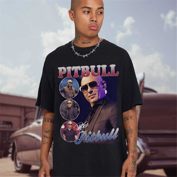 Pitbull Shirt Hip Hop Shirt Rap Shirt Vintage 90s Retro 90 