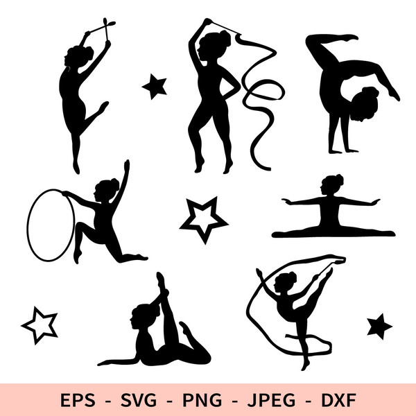 Gymnast Svg Gymnastics Svg File for Cricut Sports Silhouette - Inspire  Uplift