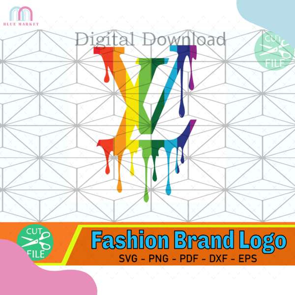 Louis Vuitton Colourful Drip SVG