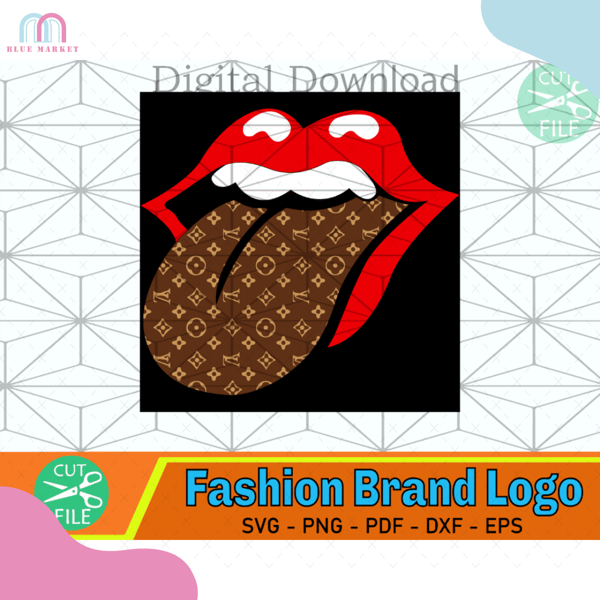 Louis Vuitton Lips SVG file for craft and handmade cricut products