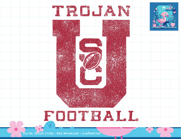 USC Trojans Vintage Football Logo White Officially Licensed png.jpg