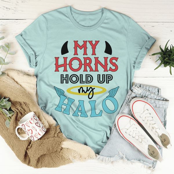 My Horns Hold Up My Halo Tee