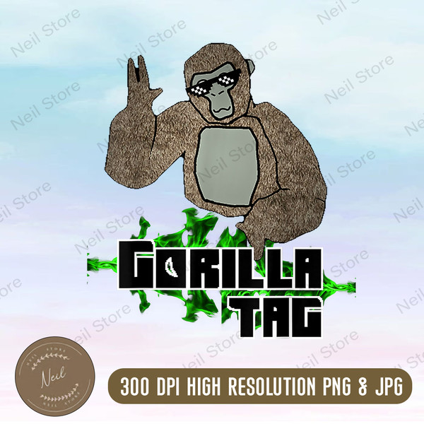 Gorilla Tag Gamer SVG PNG