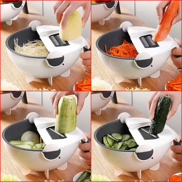 4 In 1 Handheld Electric Vegetable Cutter Set Multifunctional Food Processor  Slicer Kitchen Grater Portable Wireless Chopper - AliExpress