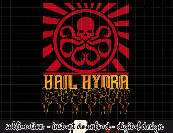 Marvel Comics Hail Hydra Army Propaganda Vintage Poster  .jpg