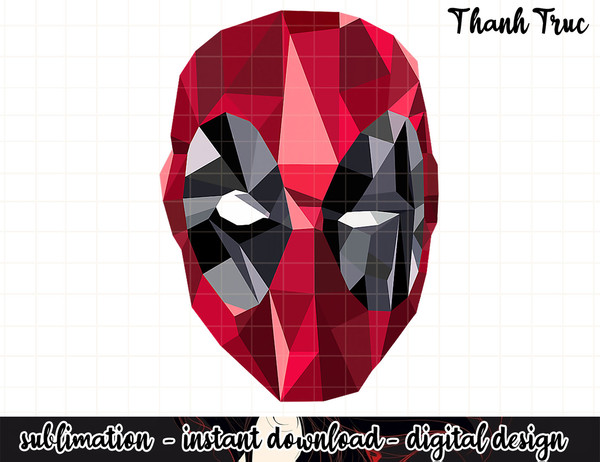 Marvel Deadpool Geometric Shape Prism Face Graphic png, sublimation  .jpg