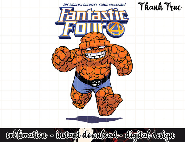 Marvel The Fantastic Four Kawaii The Thing - Inspire Uplift