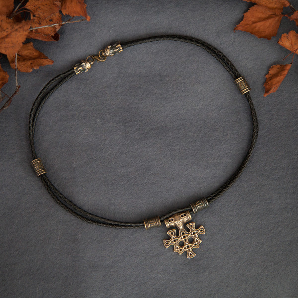 viking-cross-leather-necklace