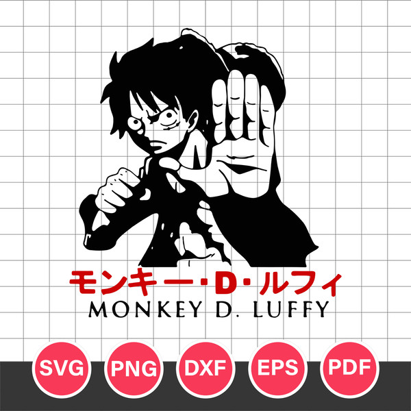 Luffy One Piece Svg, Monkey D Luffy Svg, One Piece Anime Svg - Inspire  Uplift