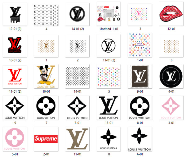 Lois Vuiton Svg Lv Bundle Luxury brand logo repeat checkered pattern