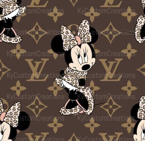 Minnie Mouse wearing Louis Vuitton outfit 20oz tumbler