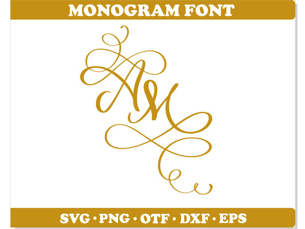 FANCY WEDDING MONOGRAM SVG FONT