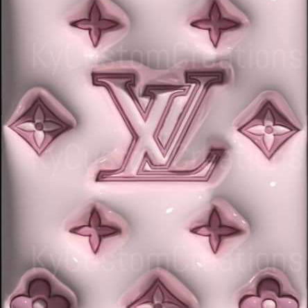 Trending Louis Vuitton 3D Pink Tumbler Wrap PNG Digital Down
