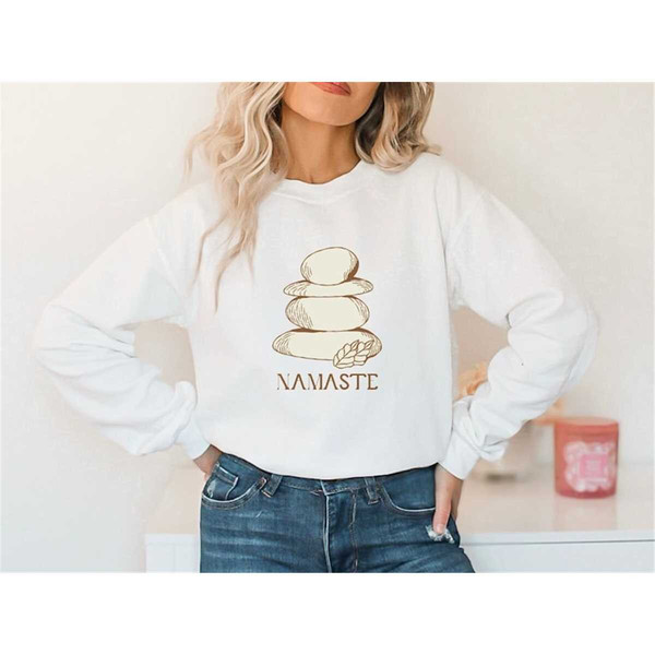 Minimalist Sweatshirt, Namaste Shirt, Namaste Hoodie, Yoga S