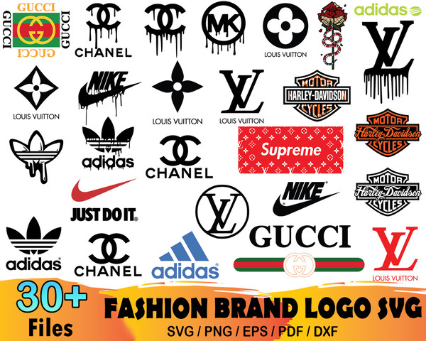 Fashion Brand Logo Bundle Svg, Adidas Logo Svg, Chanel Logo - Inspire ...
