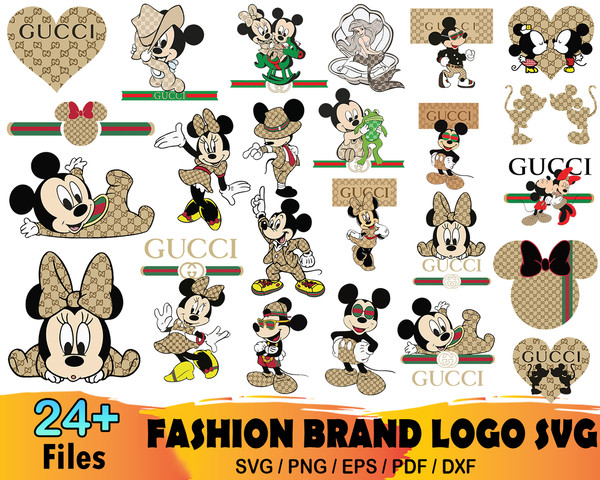 Gucci Mickey Mouse Png, Mickey Mouse Png, Gucci Logo Fashion - Inspire  Uplift
