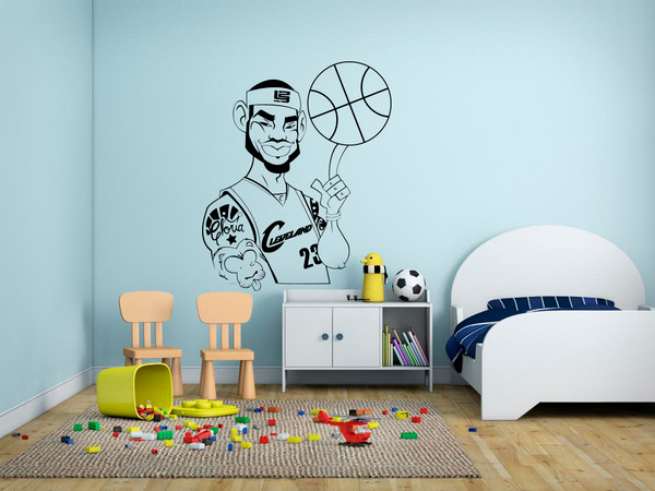 James, LeBron, NBA, Sport, Basketball, Stars, Car, Sticker, Wall, Sticker, Vinyl, Decal, Mural, Art, Decor
