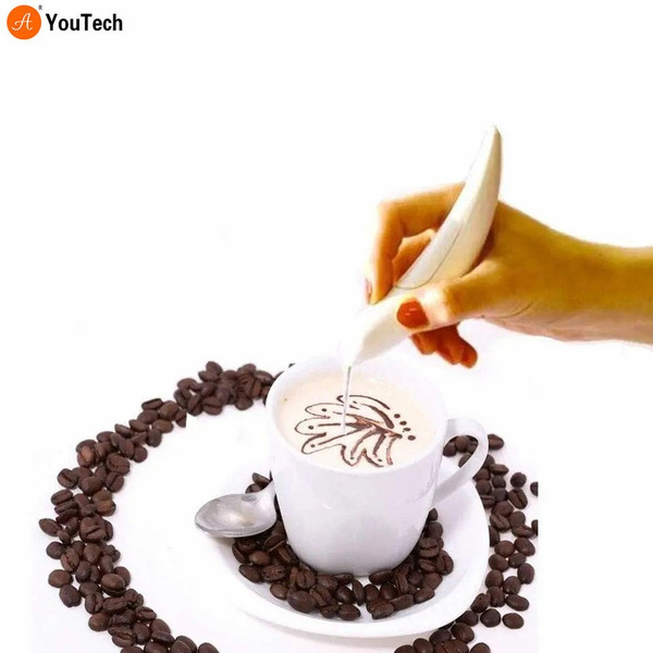 Coffee Art Pen Electric, Cocoa Latte Pen Coffee Spice Pen Cake Decorating  Coffee Carving Pen For Chocolate Powder