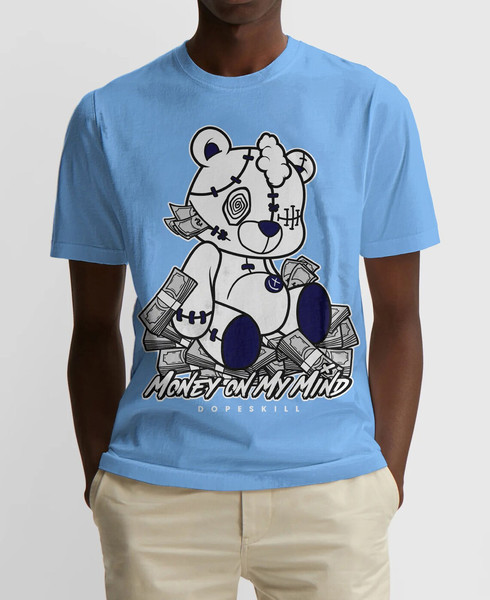 New M.O.M.M Graphic To Match Jordan 6 University Blue Tee, University Blue T-shirt, Jordan 6 University Blue Shirt