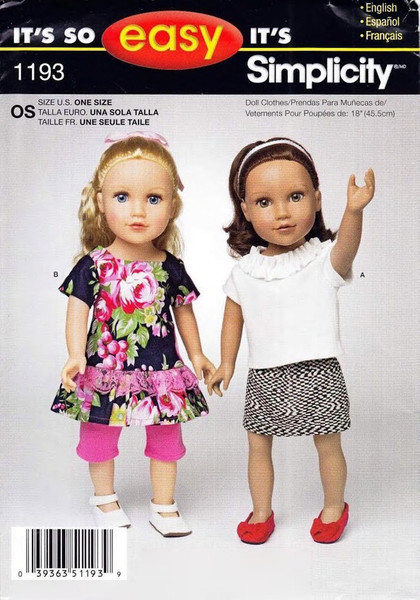 Simplicity 1193 - 18 inch (45.5 cm) doll clothes sewing patterns.jpg