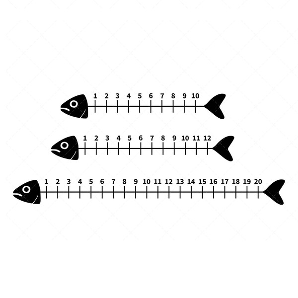 Fish ruler SVG, PNG, PDF, Fishing SVG