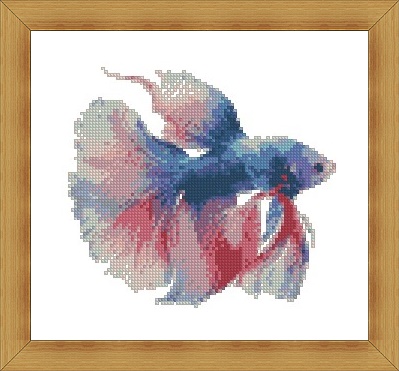 Best Deal for AMBATTERY （11CT） Printed Cross Stitch Kits Watercolor Fish