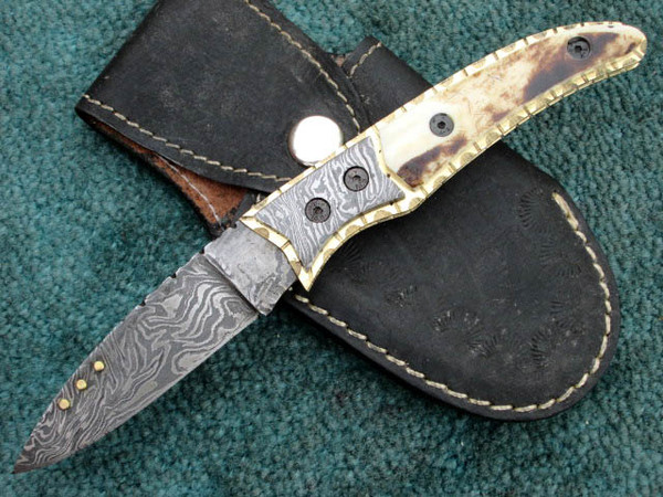 Damascus Folding Knife.JPG