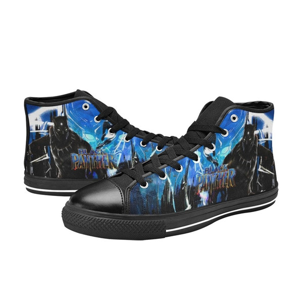 Black Panther High Top Canvas Shoes for Fan, Women and Men, Black Panther High Top Canvas Shoes, Black Panther Shoes