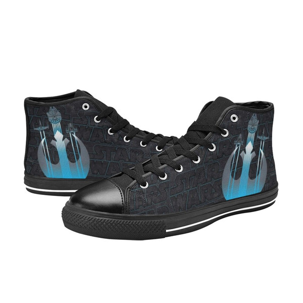 Star Wars The Falcon High Top Canvas Shoes for Fan, Women and Men, Star Wars The Falcon High Top Canvas Shoes