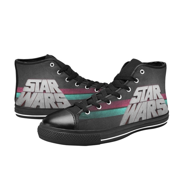 Star Wars High Canvas Shoes for Fan, Women and Men, Star Wars High Top Canvas Shoes, Star Wars Sneaker, Star Wars Shoes