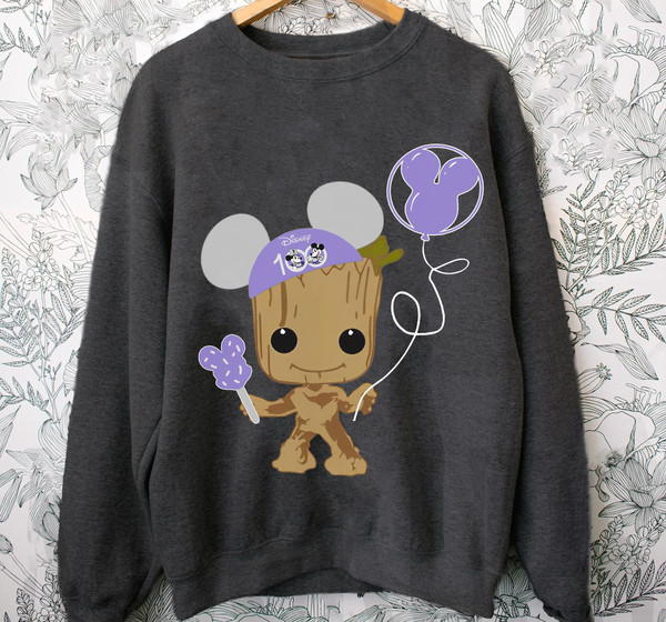 Cute Baby Groot Wears Mickey Ears Disney 100 Years Of Wonder Shirt  Disney Anniversary T-shirt  Walt Disney World  Disneyland 2023 Trip - 5.jpg