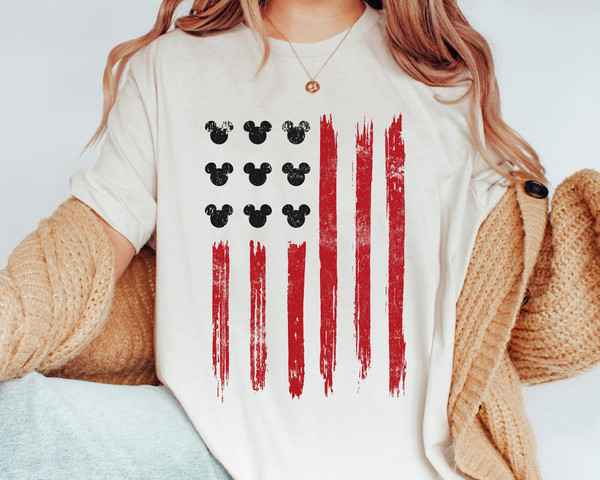 Patriotic Mickey Mouse America Flag Shirt  Happy 4Th Of July Disney T-shirt  Disney Independence Day Outfits  Walt Disney World Trip - 1.jpg