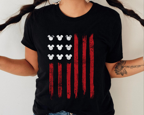 Patriotic Mickey Mouse America Flag Shirt  Happy 4Th Of July Disney T-shirt  Disney Independence Day Outfits  Walt Disney World Trip - 4.jpg