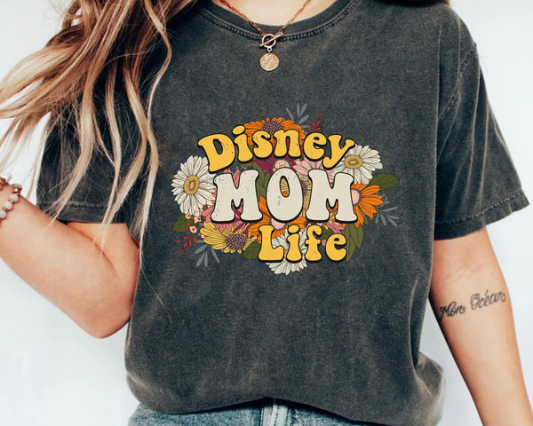 Retro 70s Disney Mom Life Shirt  Mother Floral T-shirt  Mother's Day Gift Ideas  Motherhood Shirt  Walt Disney World  Disneyland Trip - 2.jpg