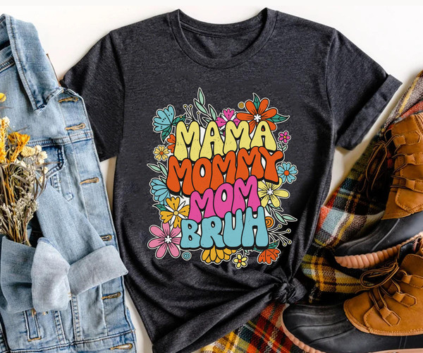 Retro 70s Mama Mommy Mom Bruh Shirt  Mom Floral T-shirt  Mother Life  Sarcastic Mom  Motherhood Shirt  Mother's Day Gift  Gift For Mom - 1.jpg