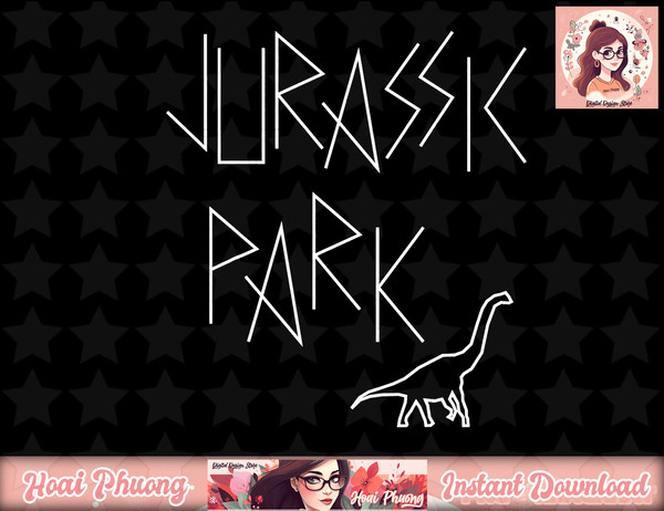 Jurassic Park Simple Logo Dinosaur Outline Graphic png, instant download.jpg