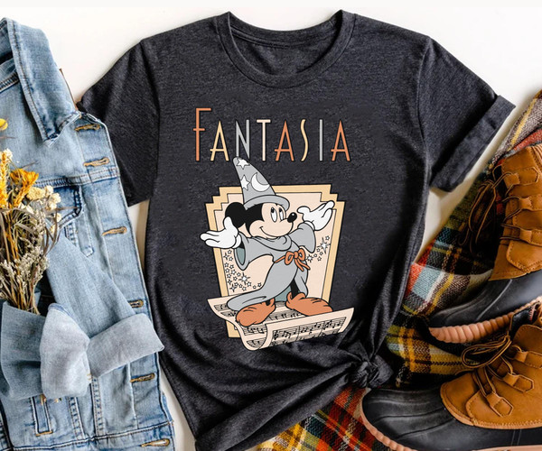 Retro Fantasia Sorcerer Mickey Mouse Shirt  Funny Disney T-shirt  Magic Kingdom Park  Walt Disney World Shirt  Disneyland Trip Outfits - 1.jpg