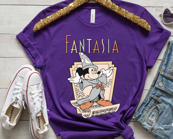 Retro Fantasia Sorcerer Mickey Mouse Shirt  Funny Disney T-shirt  Magic Kingdom Park  Walt Disney World Shirt  Disneyland Trip Outfits - 4.jpg