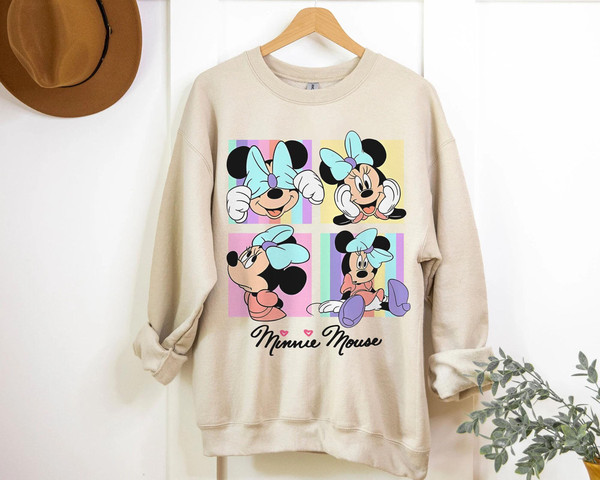 Retro Pastel Color Minnie Mouse Shirt  Mickey and Friends T-shirt  Walt Disney World  Disneyland Family Vacation Trip  Magic Kingdom - 3.jpg
