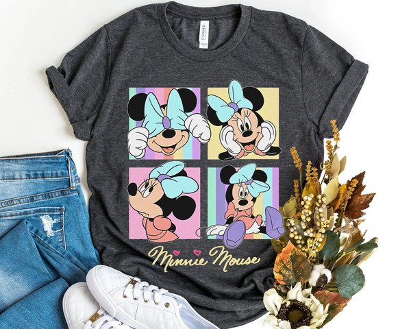 Retro Pastel Color Minnie Mouse Shirt  Mickey and Friends T-shirt  Walt Disney World  Disneyland Family Vacation Trip  Magic Kingdom - 4.jpg