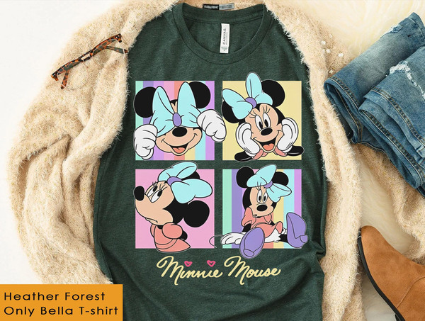 Retro Pastel Color Minnie Mouse Shirt  Mickey and Friends T-shirt  Walt Disney World  Disneyland Family Vacation Trip  Magic Kingdom - 5.jpg