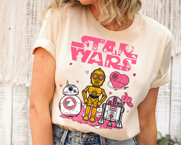R2D2 BB8 Star Wars Valentines Shirt Disney Couples Valentines Gifts - Happy  Place for Music Lovers